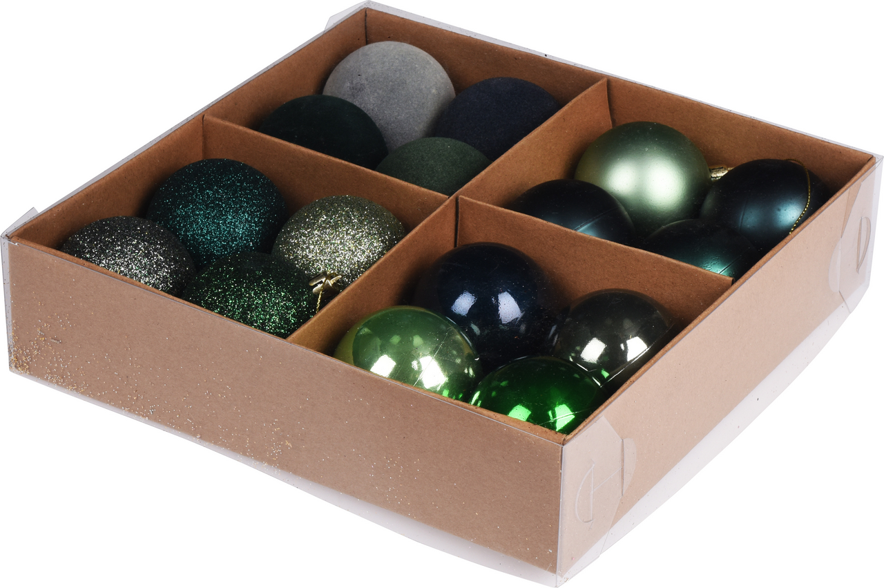 Koule - set PP zelená/ mix 16 ks