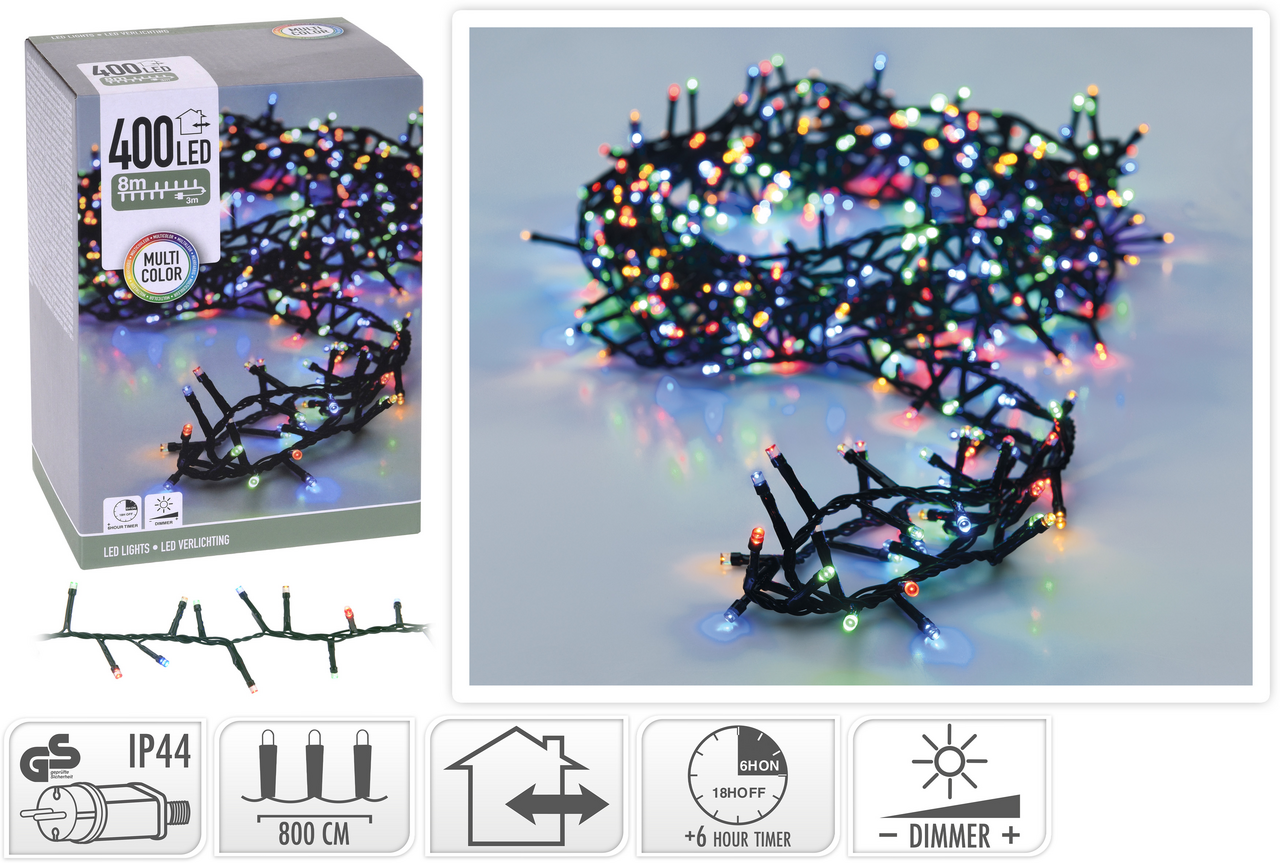 Řetěz světelný 400LED vícebarevné 1 ks