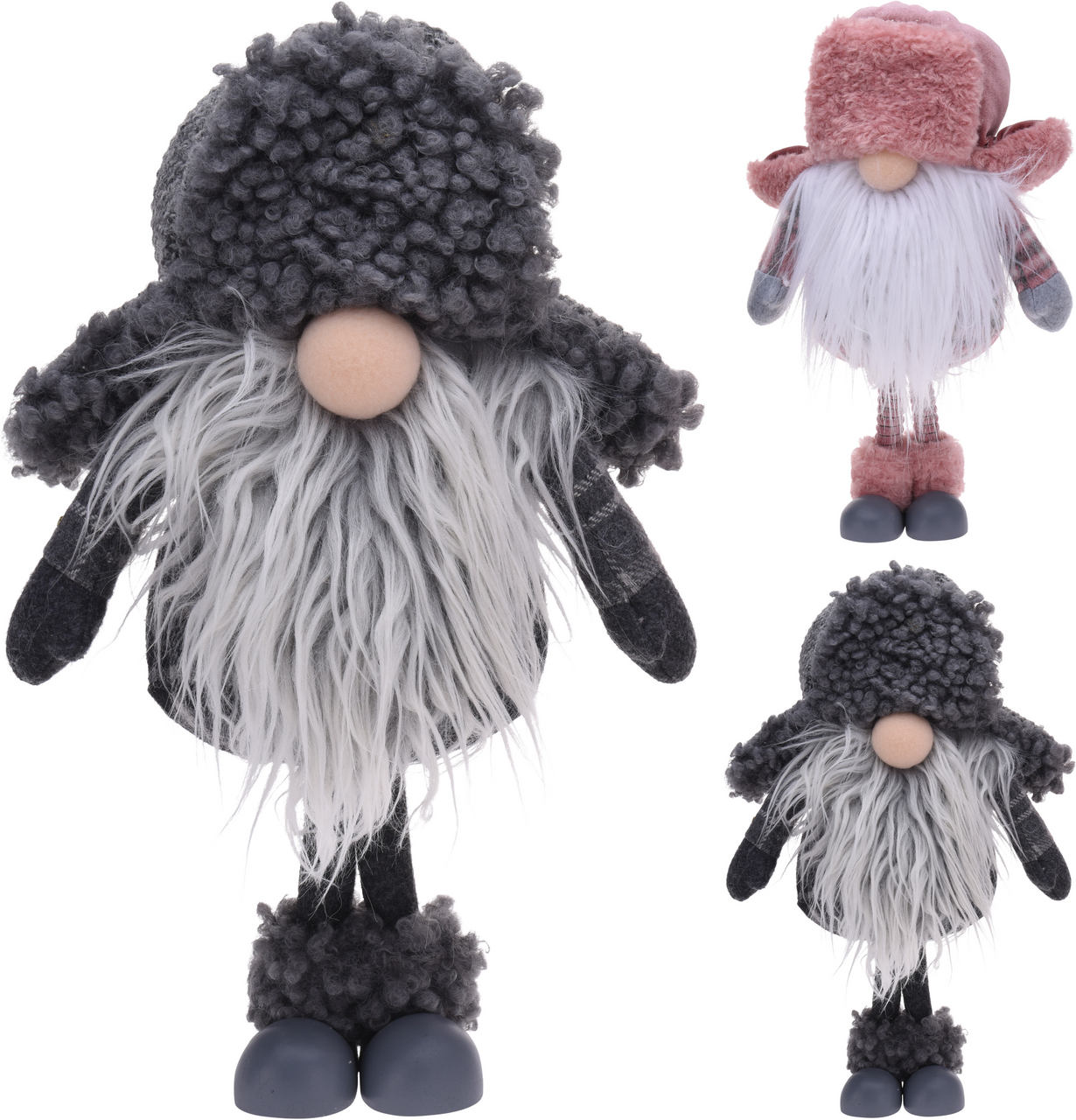 Skřítek s ušankou 33cm 2ASS 1 ks