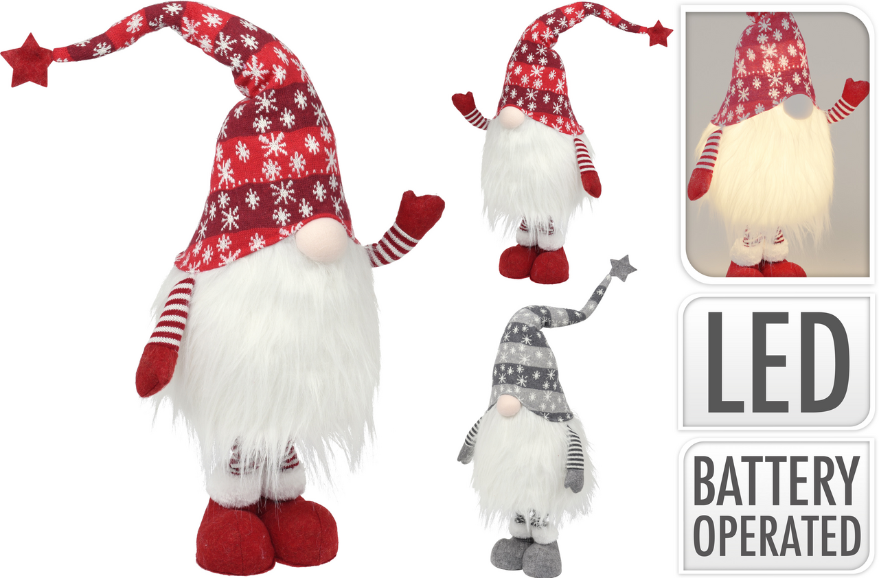 Skřítek textilní LED 70-108cm 2ASS 1 ks