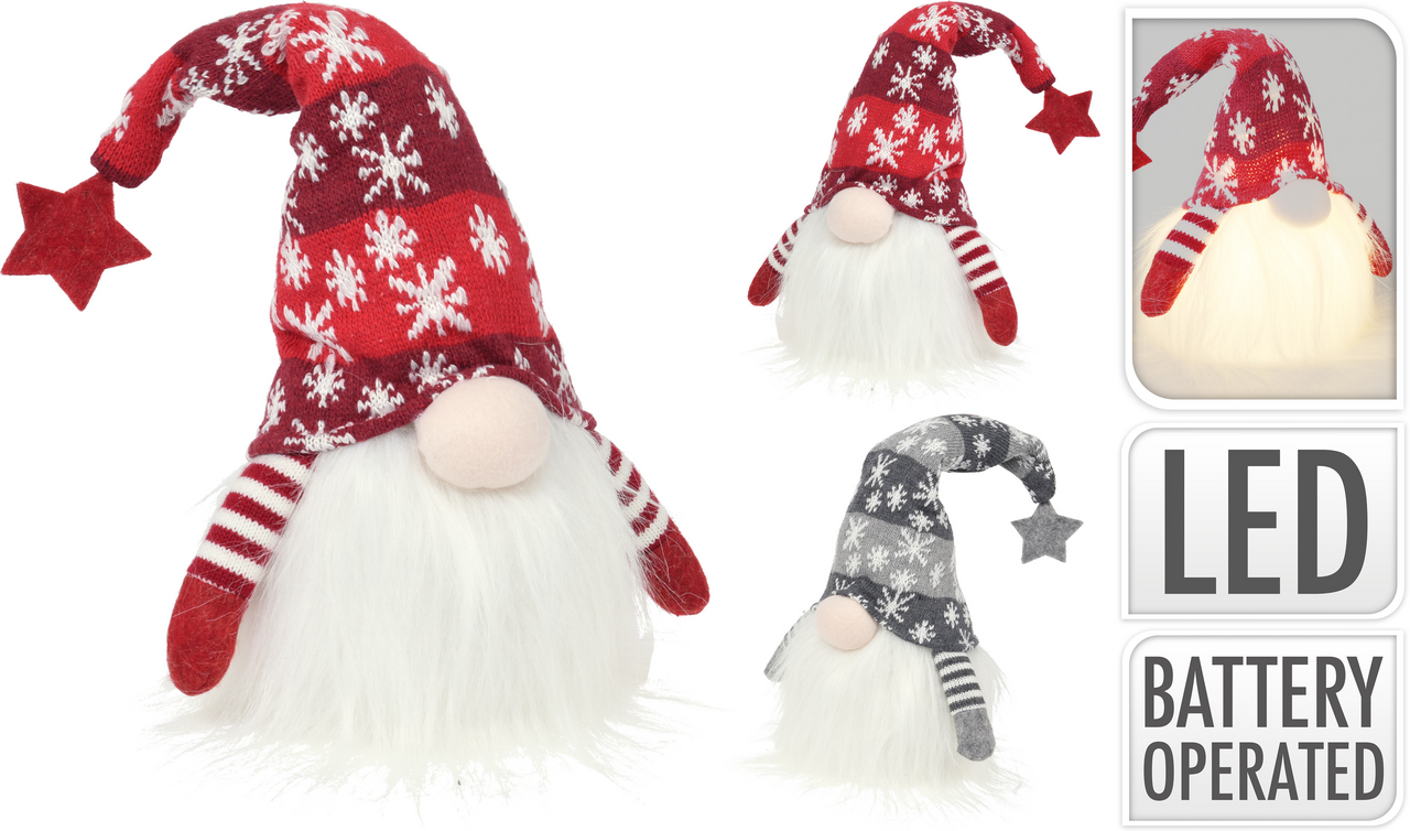 Skřítek textilní LED 48cm 2ASS 1 ks