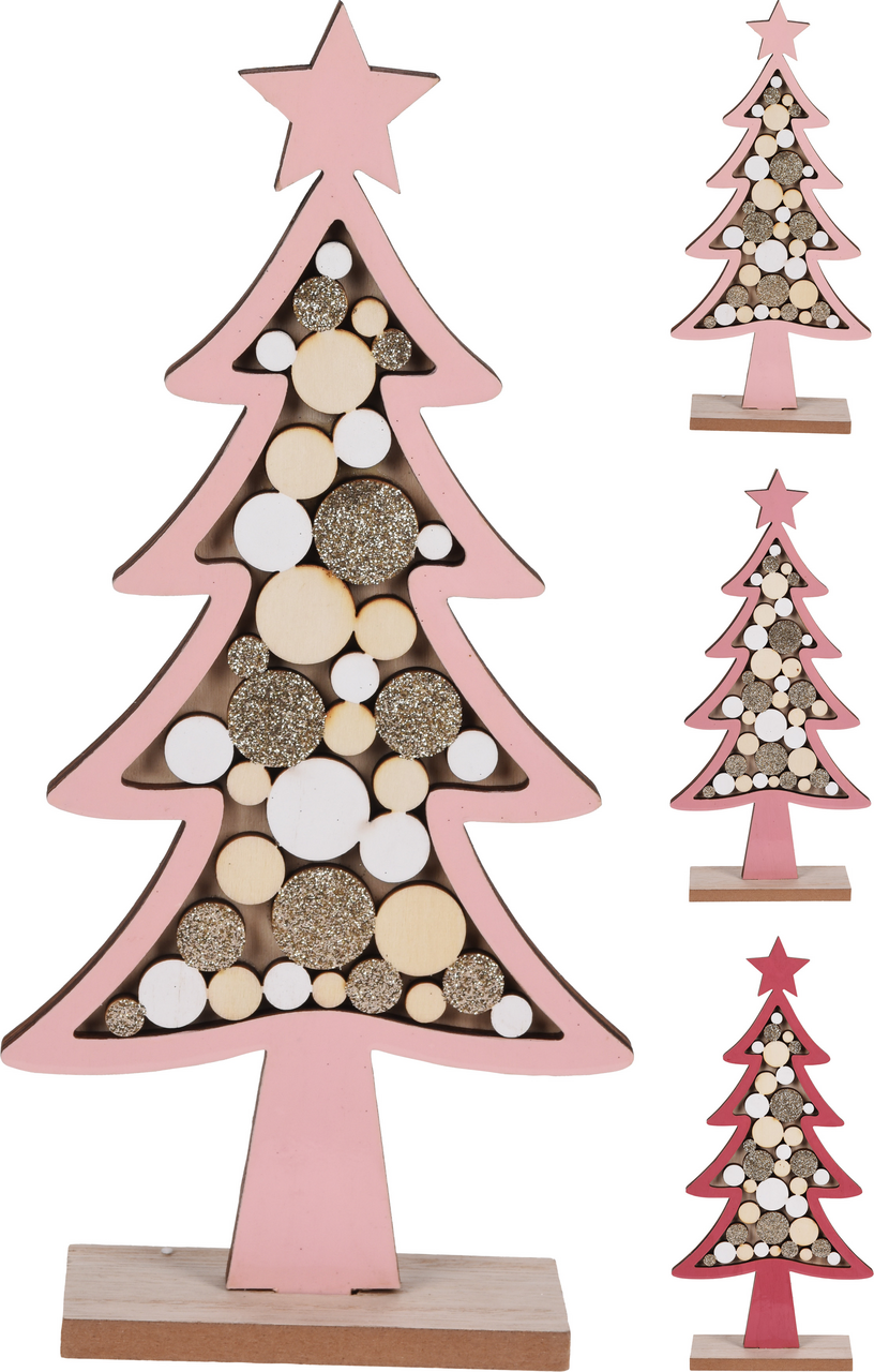 Stromek růžový 29,5 cm 3ASS 1 ks