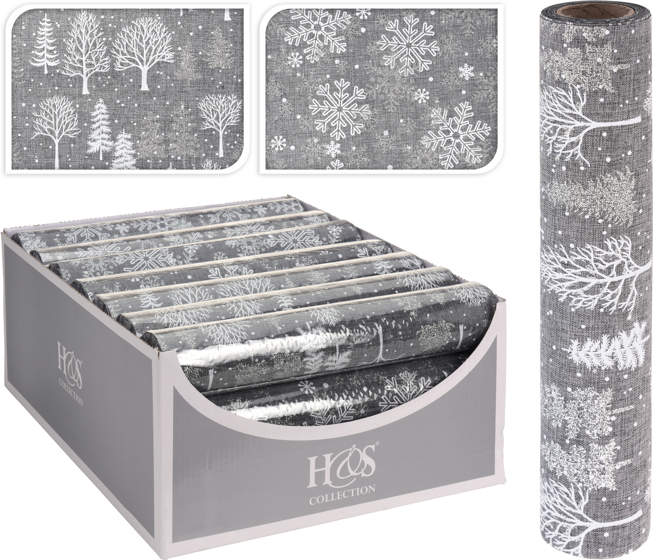 Tkanina šedá/ stříbrná 2ASS 1 ks