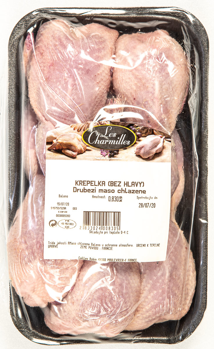 Křepelka bez hlavy chlaz. váž. cca 200 g