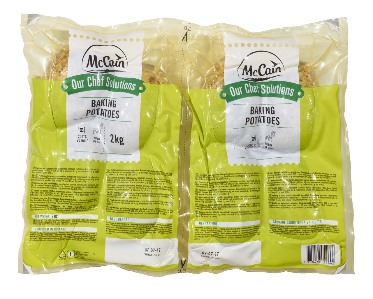 Brambory předvařené na pečení NL chlaz. 2 kg