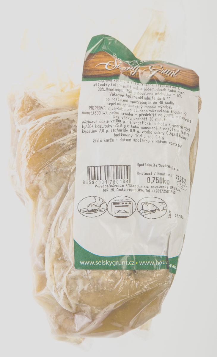 SELSKÝ GRUNT Pečené koleno s kostí  Sous-vide chlaz. 750 g