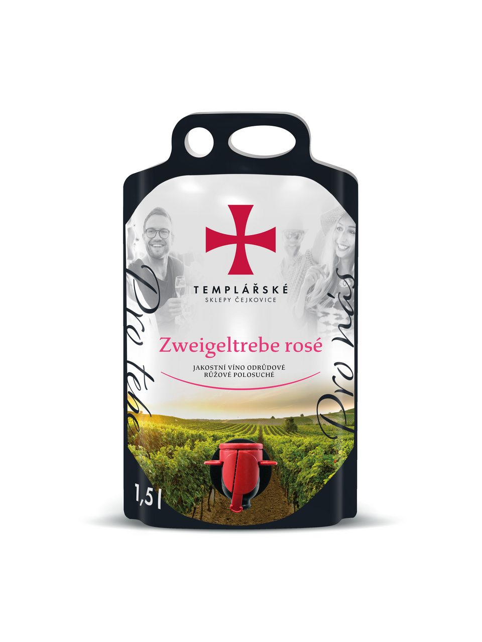 TEMPLÁŘSKÉ SKLEPY ČEJKOVICE Zweigeltrebe rosé 1,5 l Bag