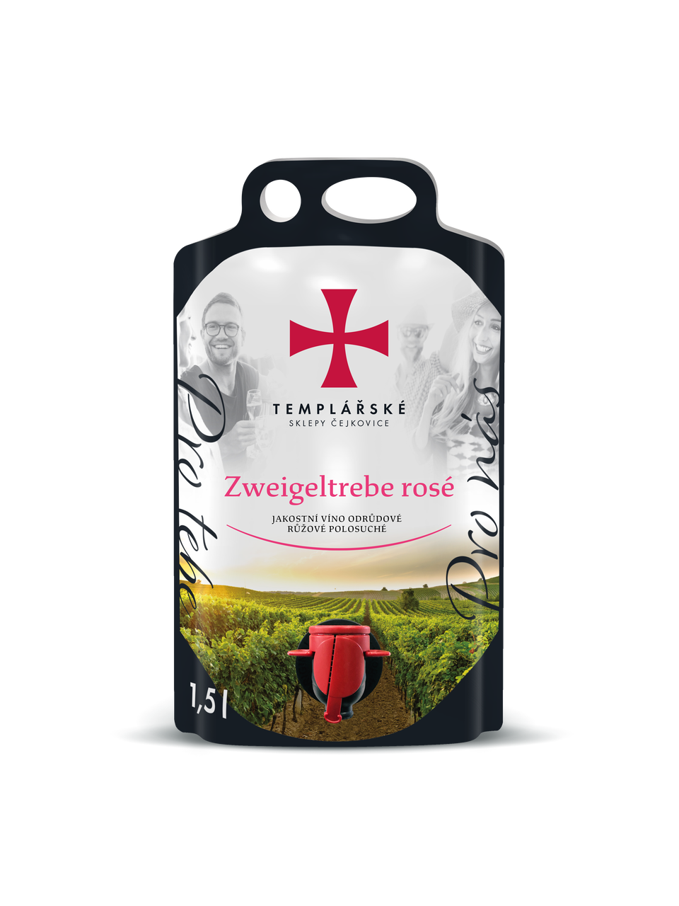 Templářské sklepy Čejkovice Zweigeltrebe rosé 6 x 1,5 l Bag
