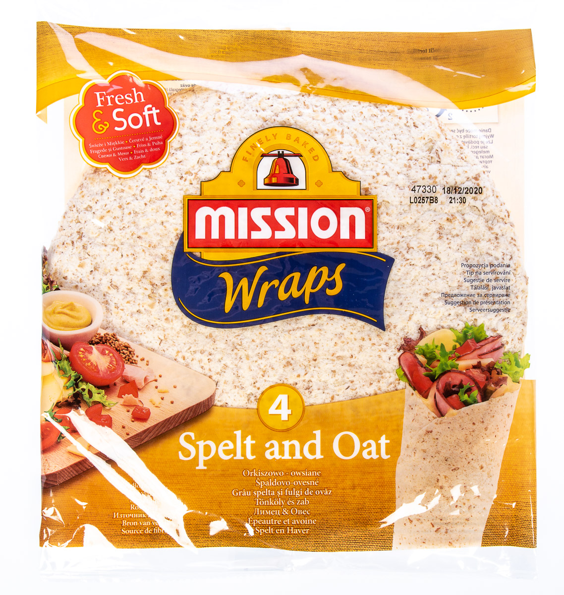 Tortilla Mission špaldová 25 cm 245 g