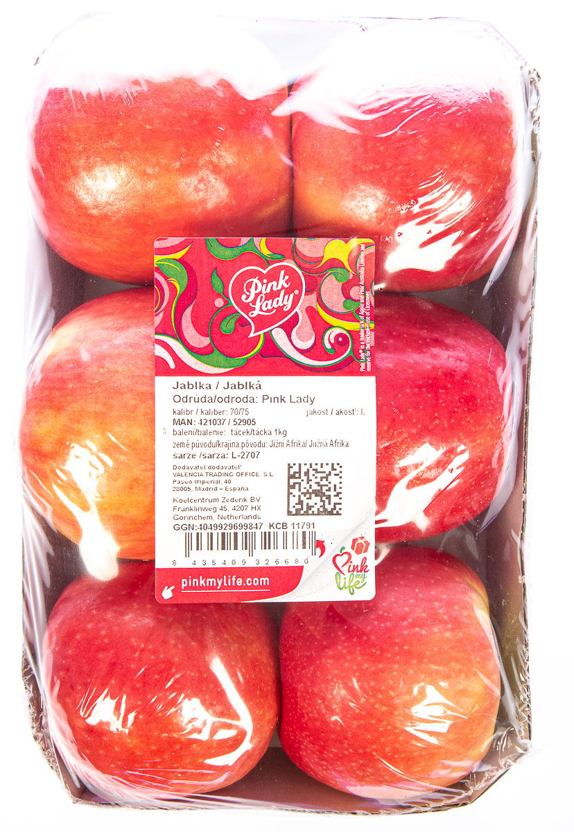 Jablka Pink Lady 70/75 ZA čerstvá karton 1 kg