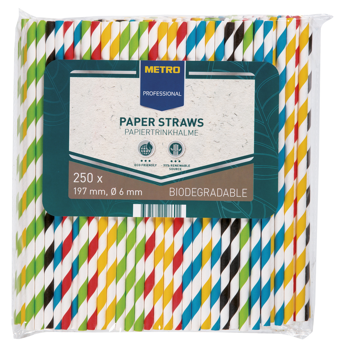 METRO PROFESSIONAL Brčko papírové 197 x 6 mm 250 ks