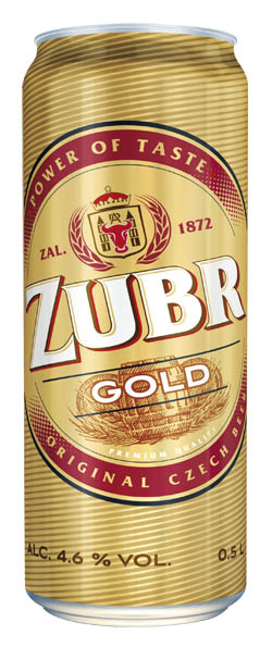 ZUBR Gold Pivo 11° 6 x 500 ml plech