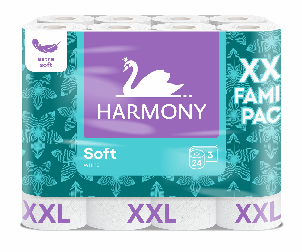 HARMONY Toaletní papír Soft White 3vrstvý 15 m 24 ks