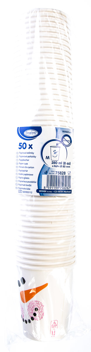 Kelímek Sněhulák 280 ml papírový 50 ks