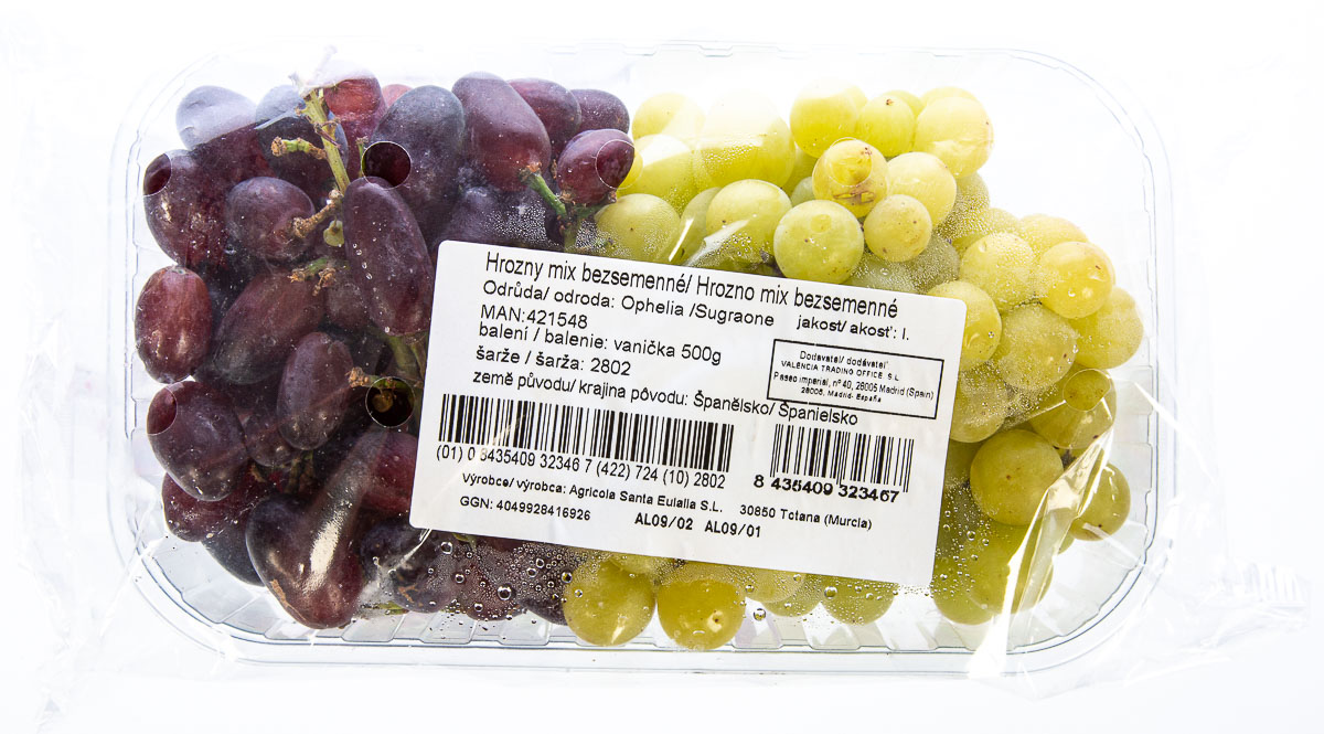 Hrozny bezsemenné mix čerstvé 500 g