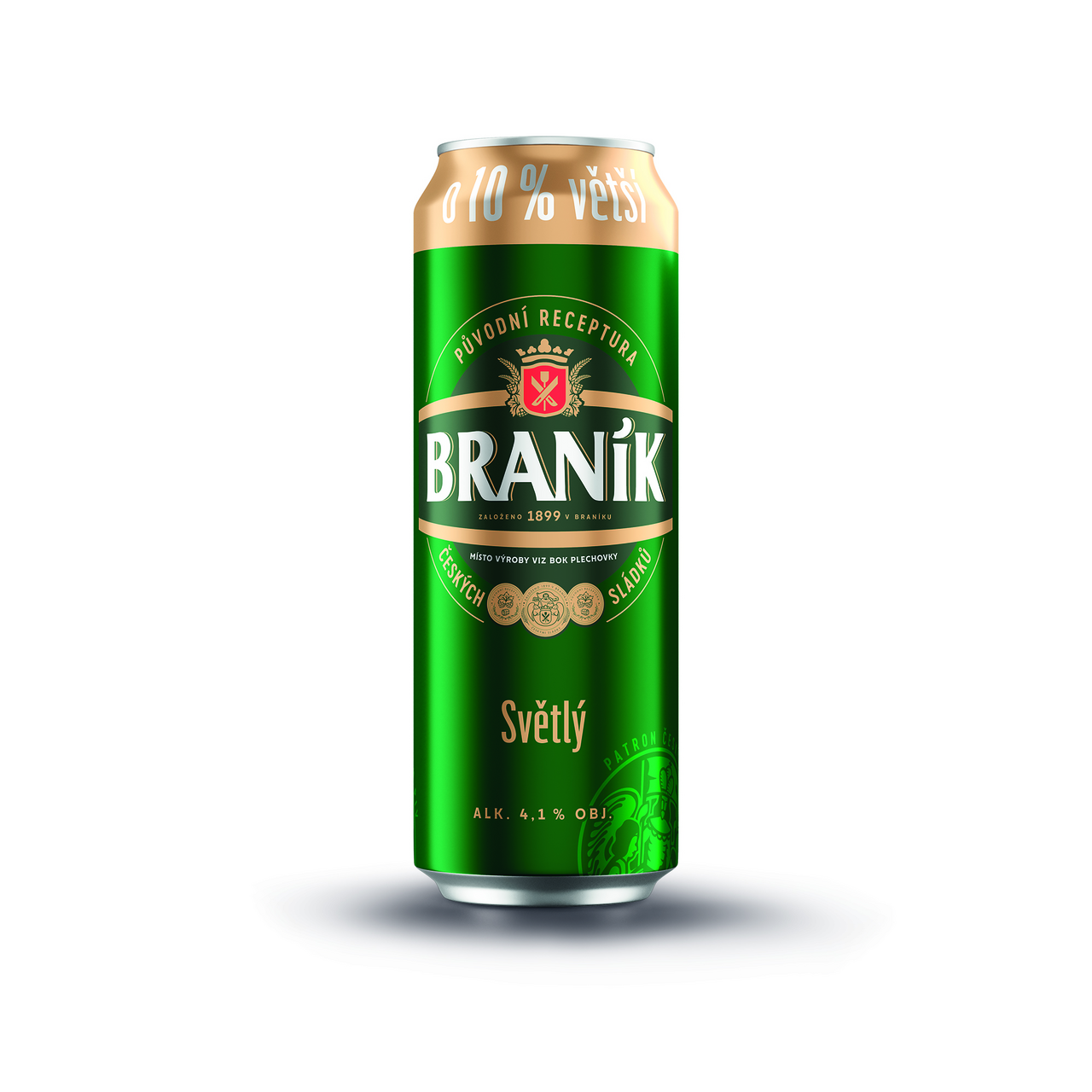 BRANÍK Výčepní světlé pivo 24 x 550 ml plech