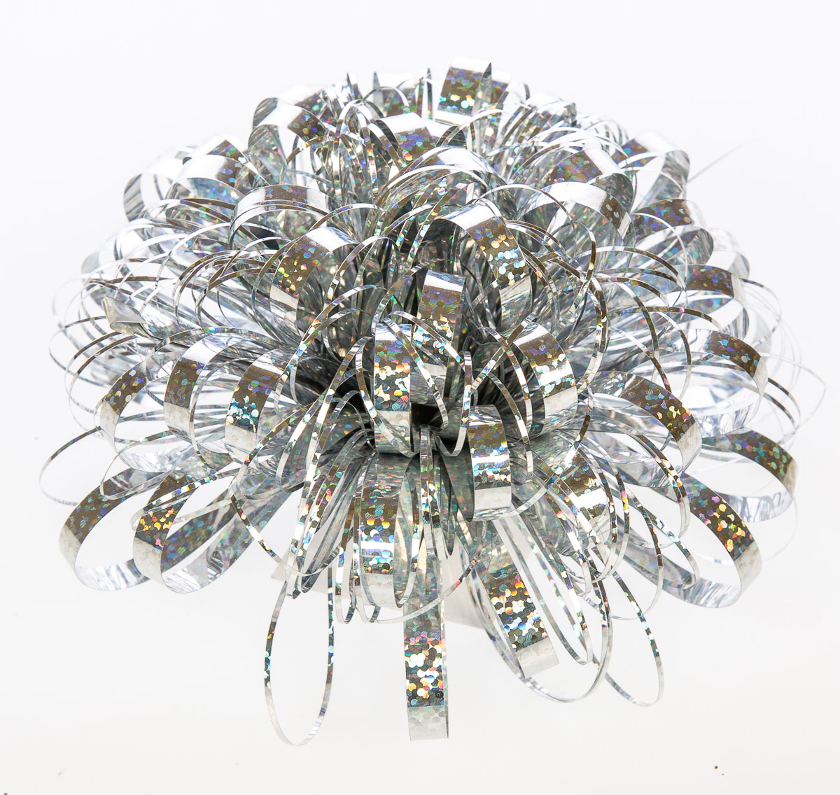 Rozeta Bustle 11 cm stříbrná 1 ks