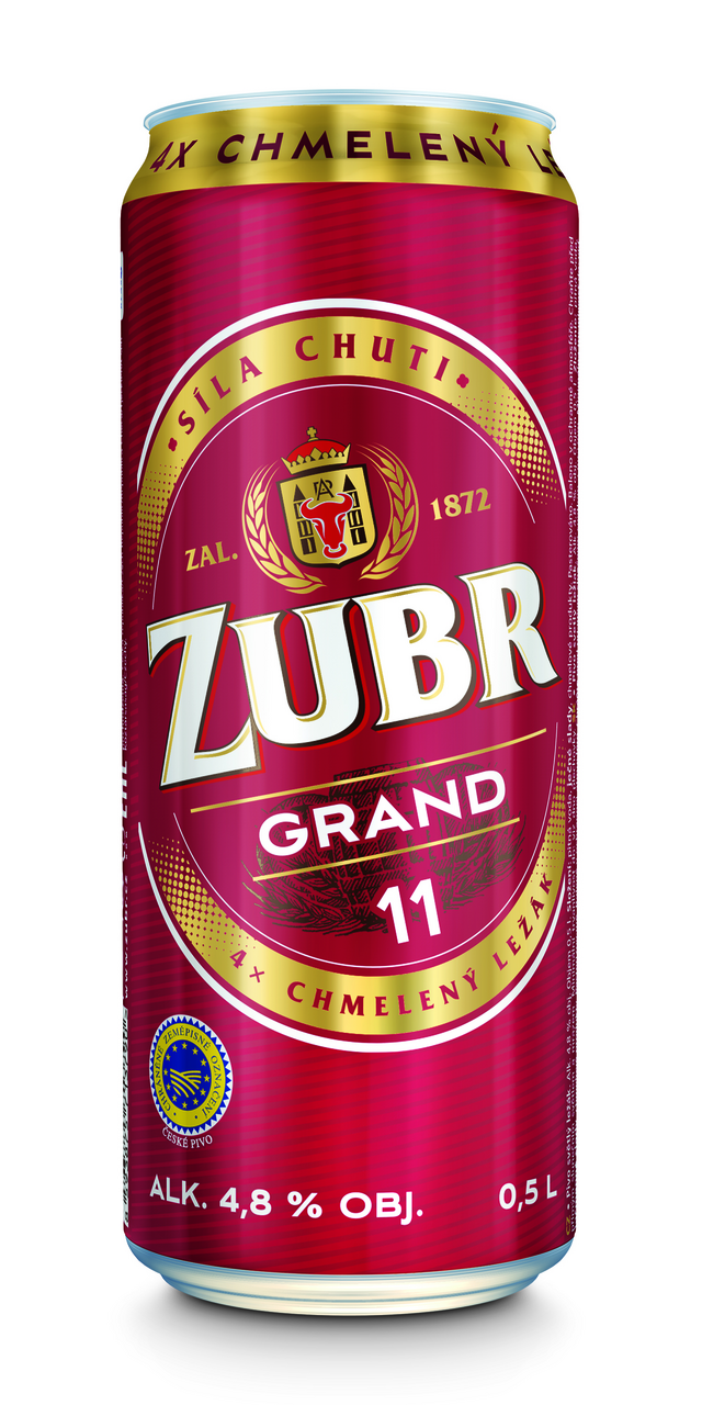ZUBR Grand Pivo 11° 6 x 500 ml plech