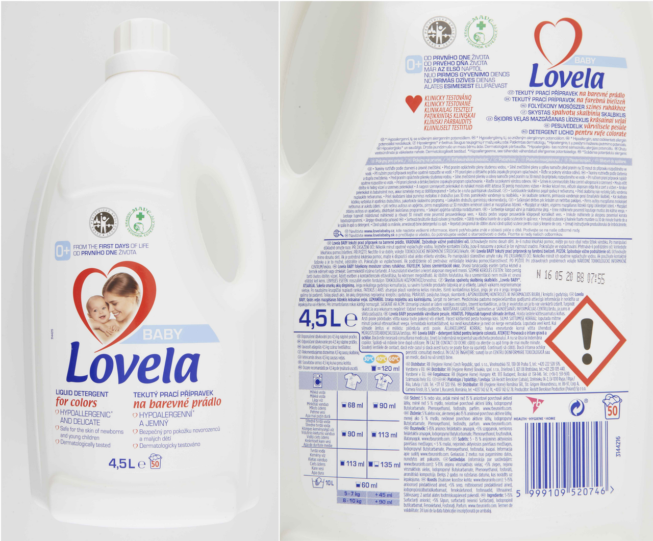 Lovela Baby Color Tekutý prací přípravek na barevné prádlo (50 praní)