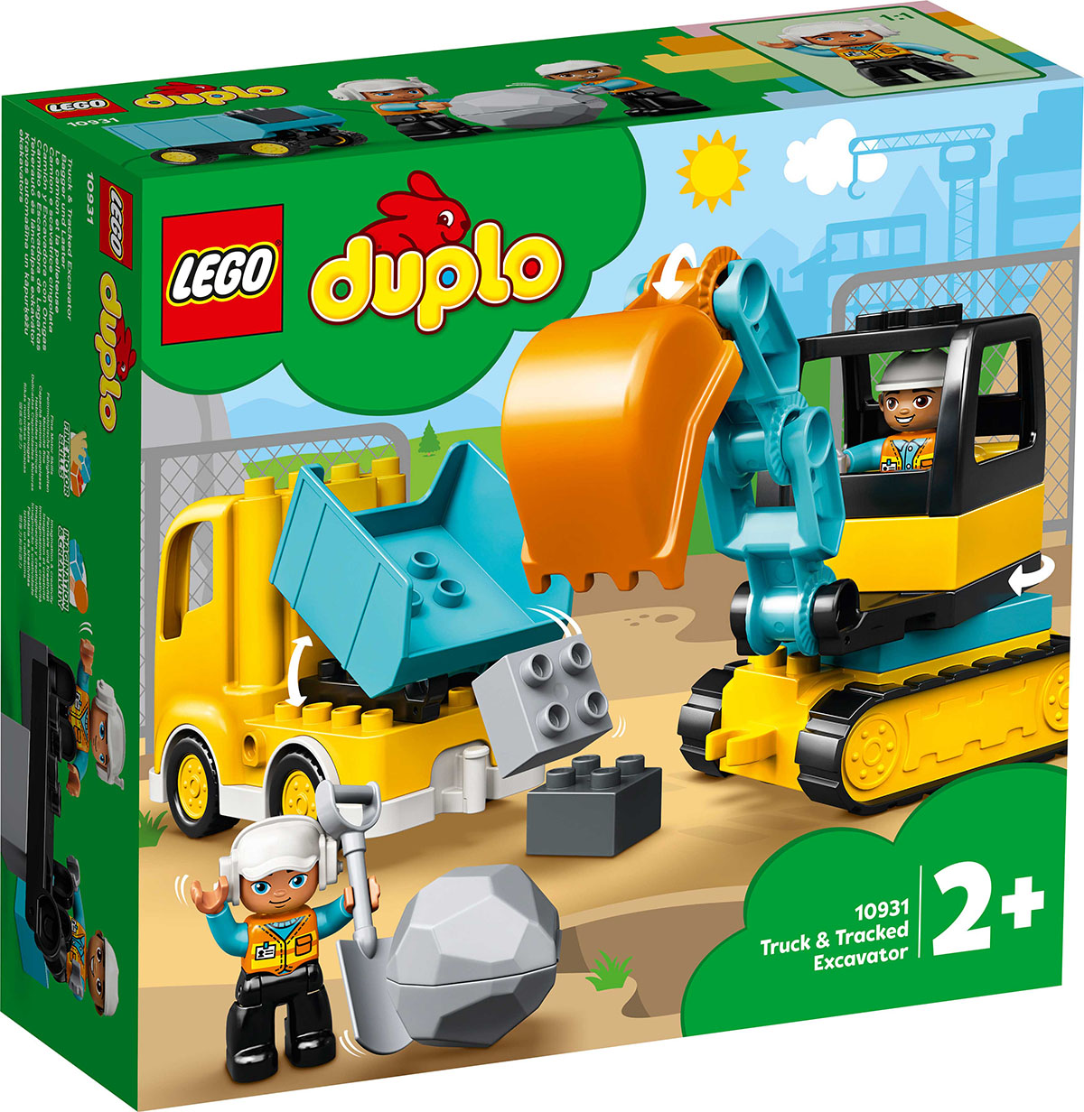 LEGO Duplo 10931: Náklaďák a pásový bagr 2+ 1 ks