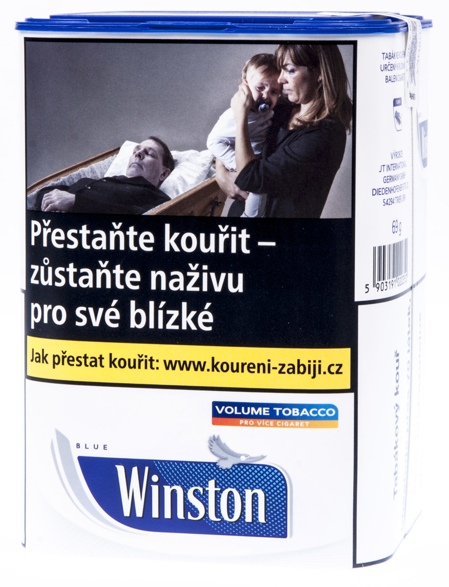 Winston Blue Tin Q/R Tabák 4 x 69 g