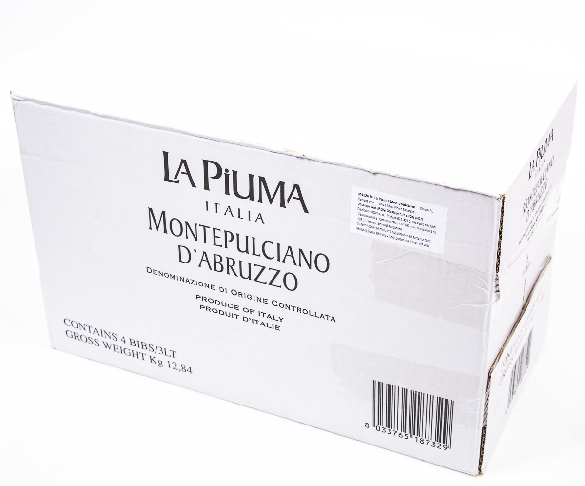 LA PIUMA Montepulciano D'Abruzzo 4 x 3 l