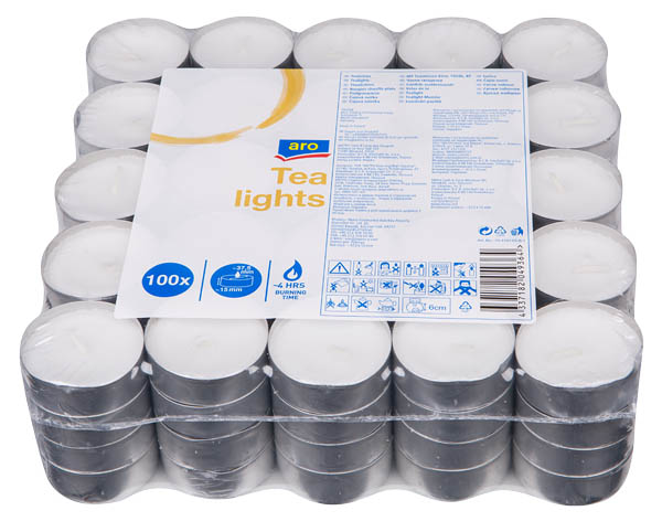 aro Svíčky čajové 4 hod. 100 ks