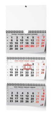 BALOUŠEK Kalendář nástěnný skládací tříměsíční 1 ks