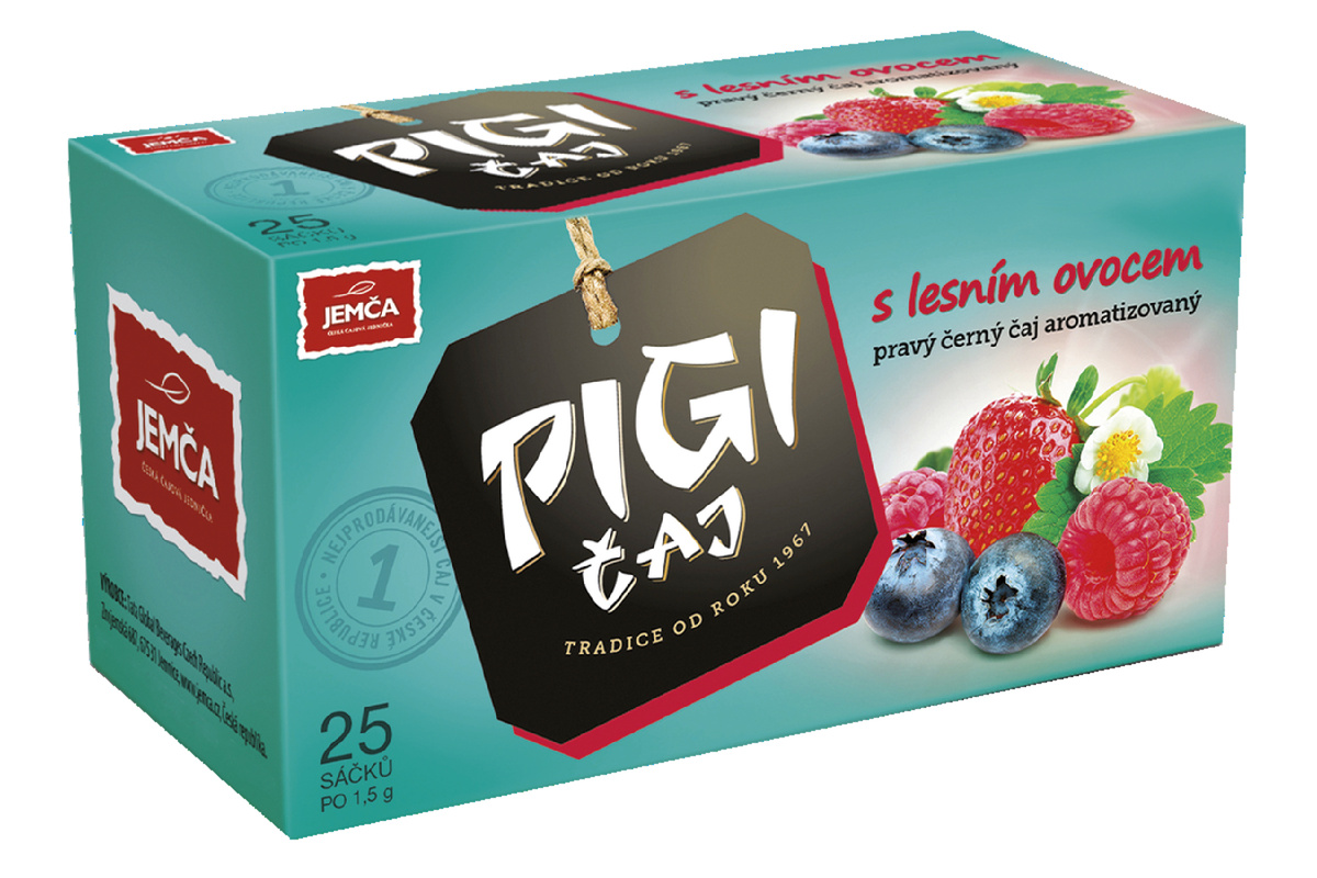 JEMČA Pigi Čaj s lesním ovocem 6 x 37,5 g