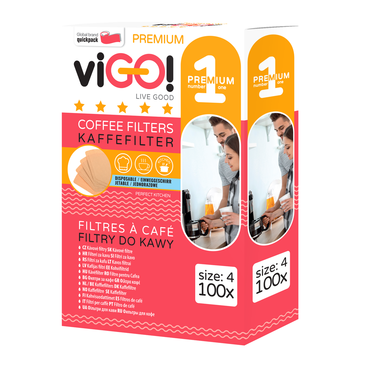 Filtry kávové Alufix BIO č. 4 100 ks