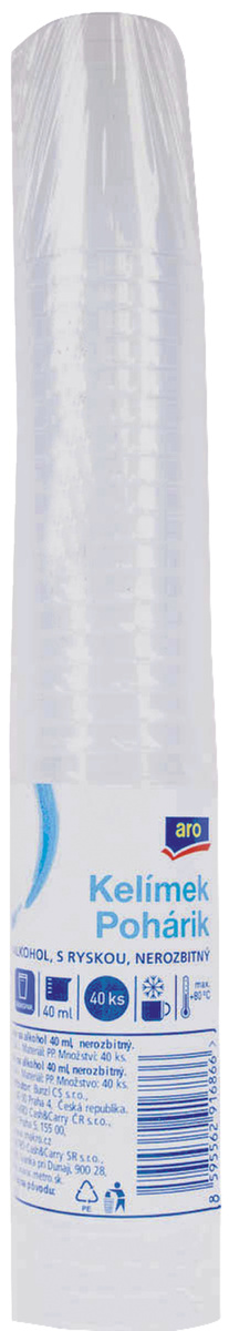 aro Kelímek na alkohol nerozbitný 40 ml 40 ks