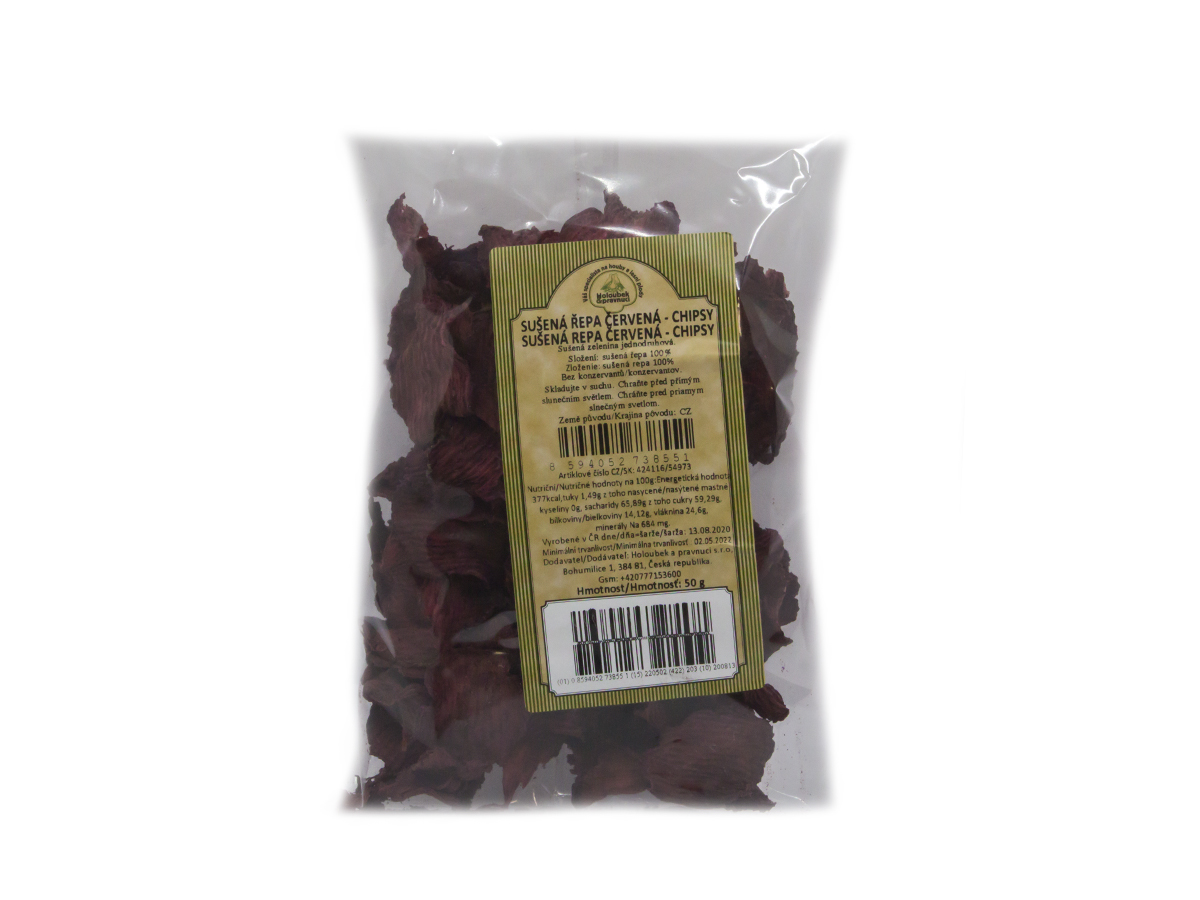 HOLOUBEK A PRAVNUCI Řepa červená CZ chipsy sušená 50 g