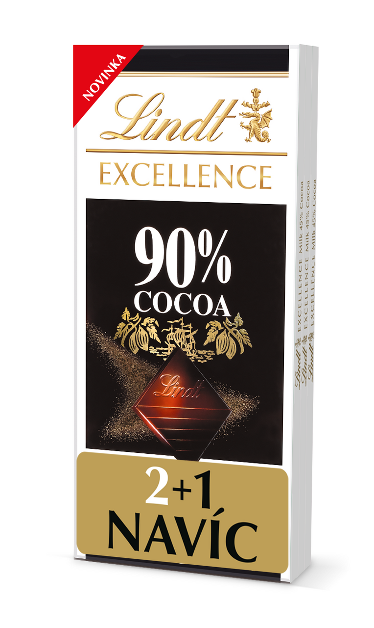 Lindt Excellence čokoláda kakao 90% 3 x 100 g