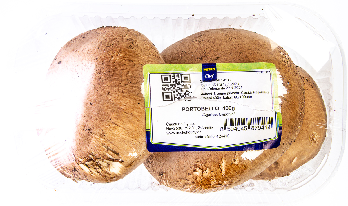 METRO Chef Žampiony Portobello I. CZ čerstvé 400 g 