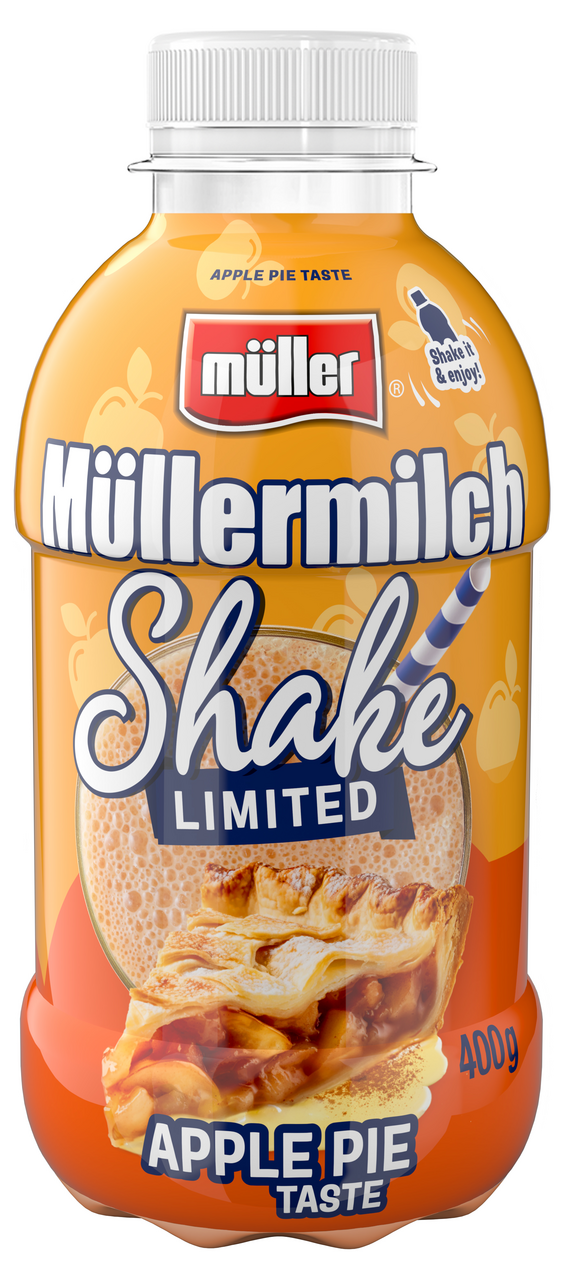 Müllermilch Shake mléčný nápoj MIX II (banán, Apple Pie, vanilka) chlaz. 400 g
