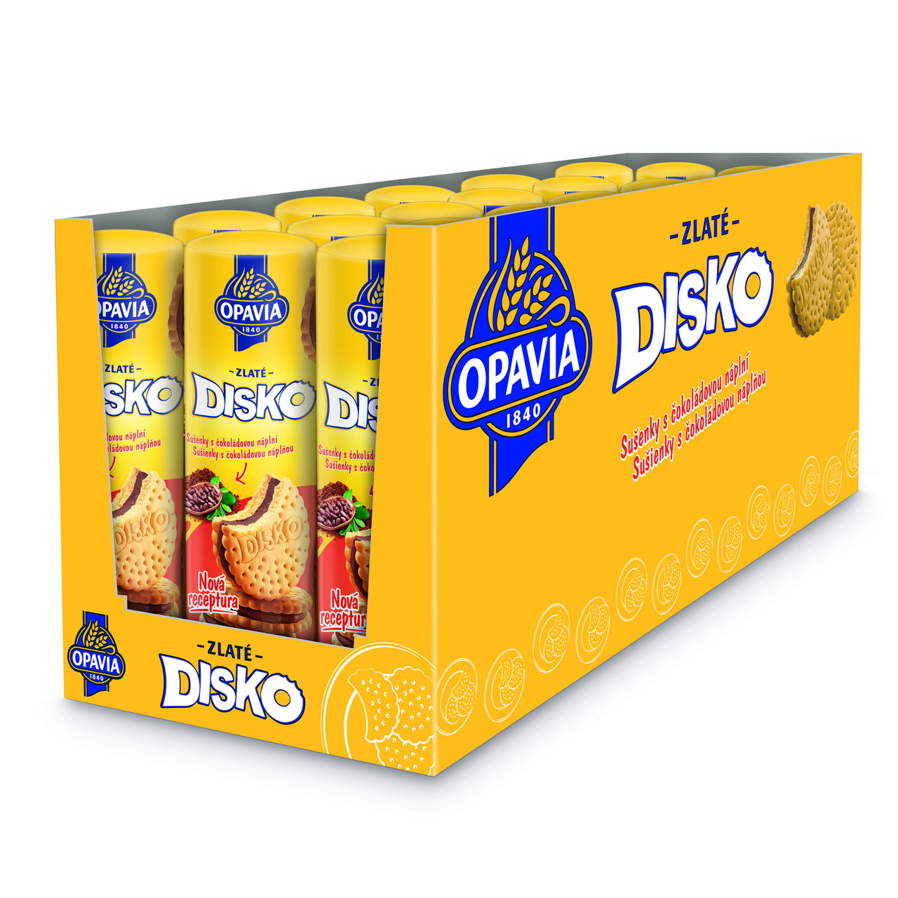 OPAVIA Zlaté Disko s čokoládovou náplní 18 x 169 g