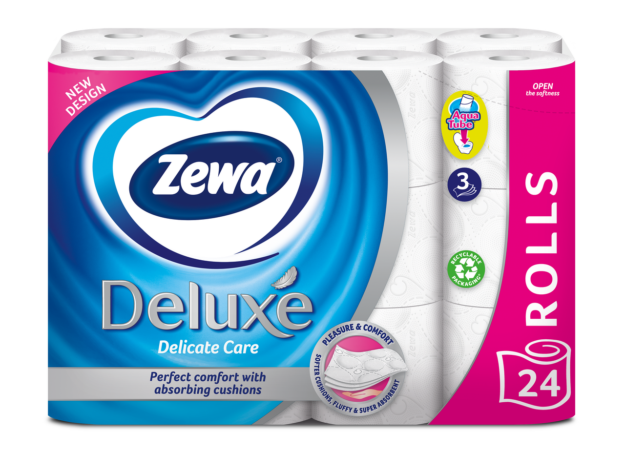 Zewa Toaletní papír Deluxe Delic Care 3vrstvý 19,3 m 24 ks