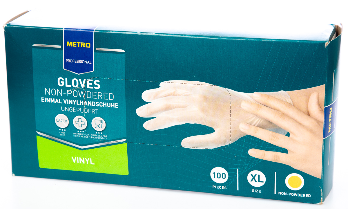 METRO PROFESSIONAL Rukavice vinylové transparentní nepudr. XL 100 ks
