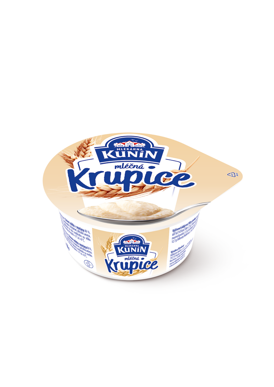 MLÉKÁRNA KUNÍN Mléčná krupice Natural 12 x 150 g