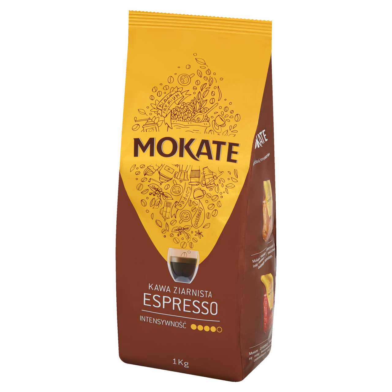 MOKATE Espresso zrnková káva 70% arabica 1 kg