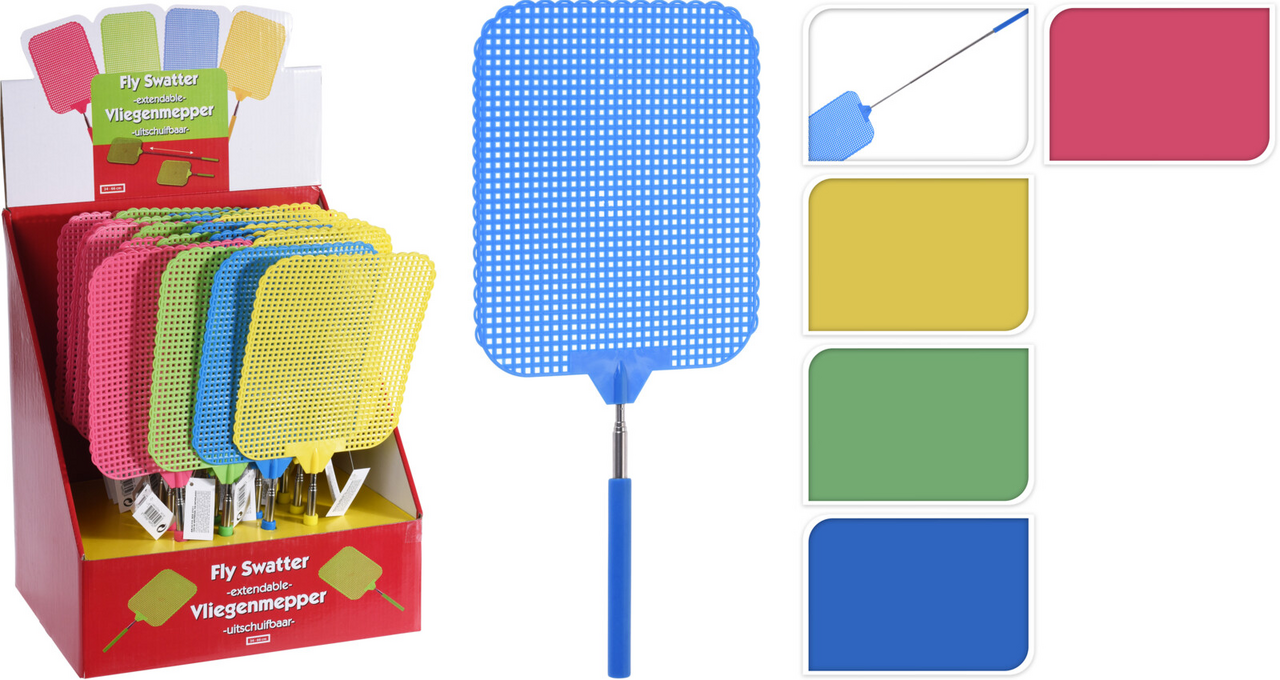 Plácačka na mouchy 4 barvy 1 ks