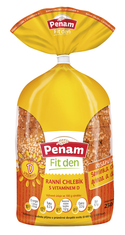 Penam Ranní chlebík s vitaminem D balený krájený 250 g