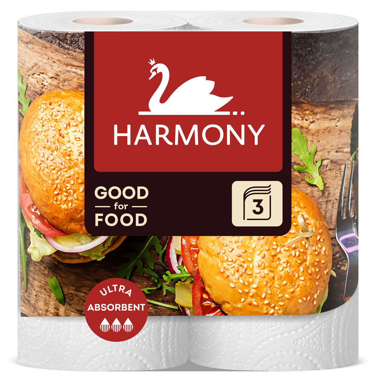 HARMONY Kuchyňské utěrky Good for Food 3vrstvé 2 ks