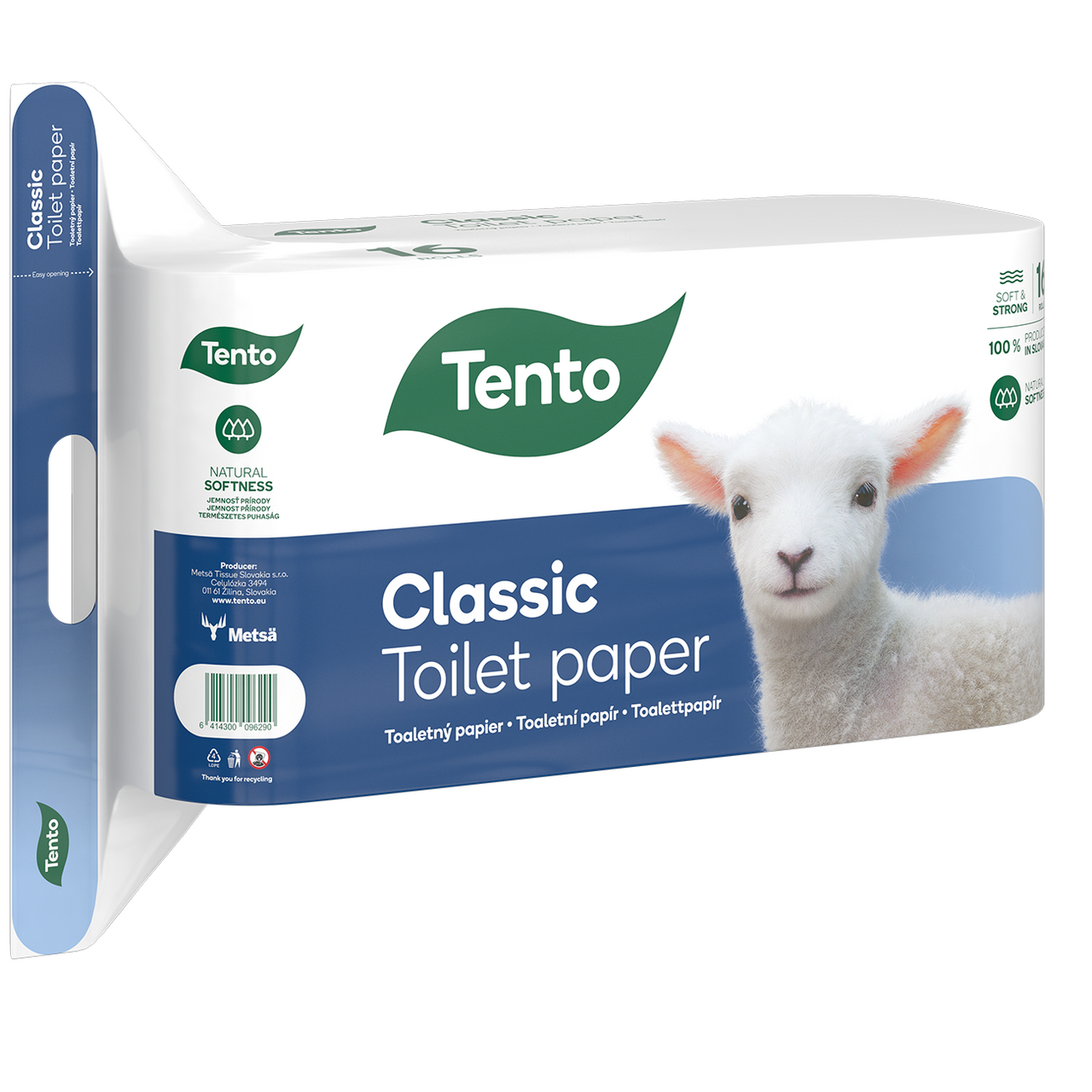 Tento Toaletní papír Classic 3vrstvý 18 m 16 ks