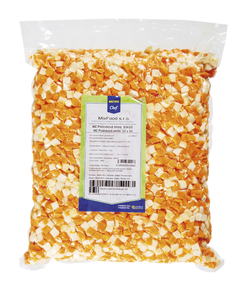 METRO Chef Polévková směs kostky 10 x 10 mm 5 kg