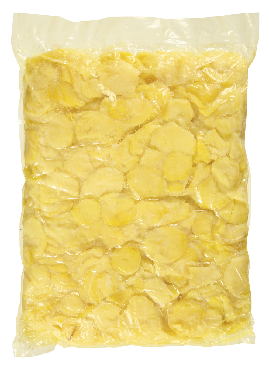 METRO Chef Brambory vařené oloupané plátky chlaz. 5 kg