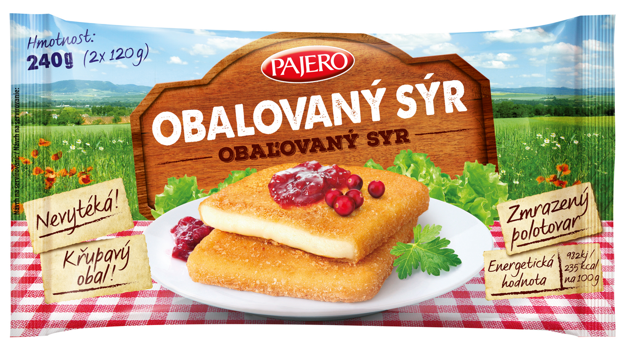 PAJERO Sýr obalovaný mraž. 240 g (2 x 120 g)