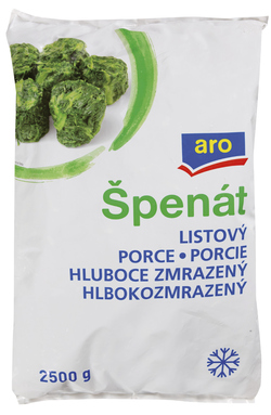 aro Špenát listový porce mraž. 4 x 2,5 kg
