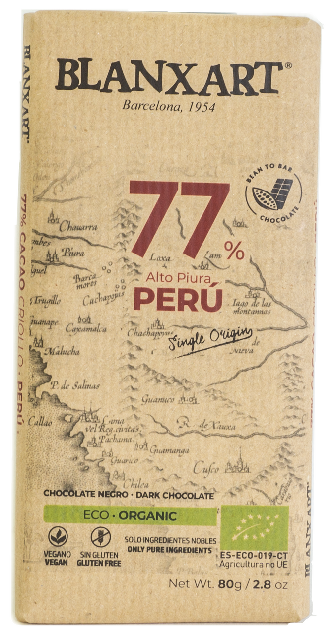 BLANXART Premium Organic Peru BIO Čokoláda 77% 80 g