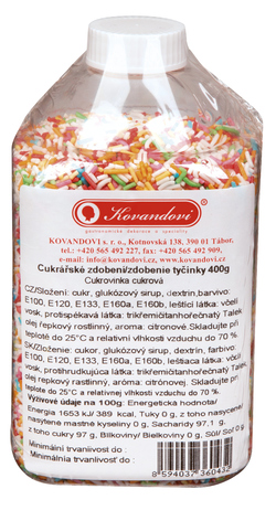 KOVANDOVI Cukrový posyp - tyčinky 400 g
